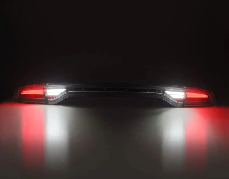 AlphaRex 15-23 Dodge Charger NOVA-Series Prismatic LED Tail Lights Black - Back View