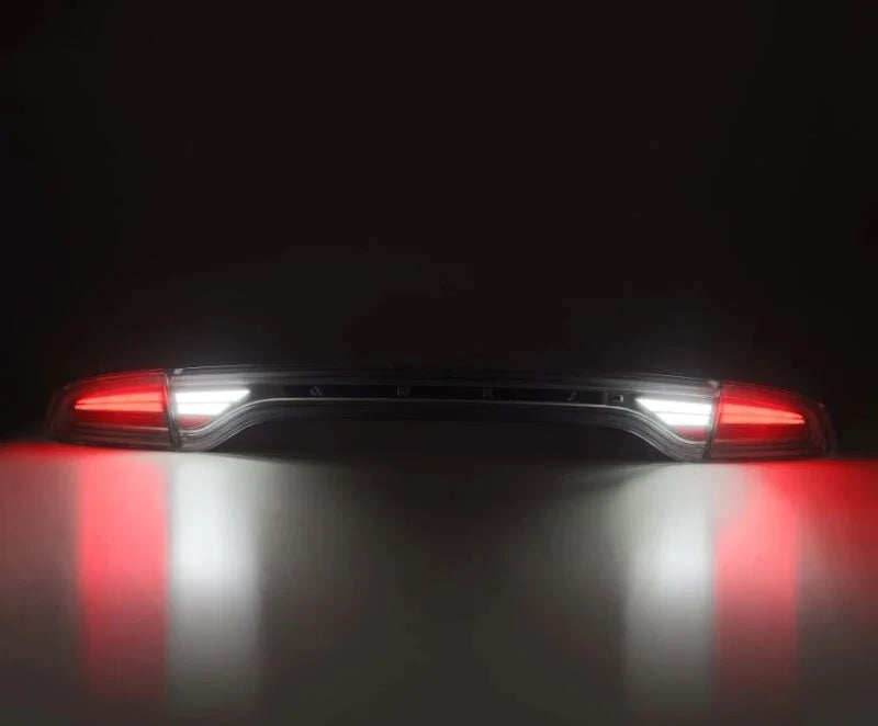 AlphaRex 15-23 Dodge Charger NOVA-Series Prismatic LED Tail Lights Chrome - Installation View