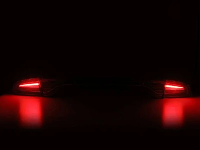 AlphaRex 15-23 Dodge Charger NOVA-Series Prismatic LED Tail Lights Smoke - Side View