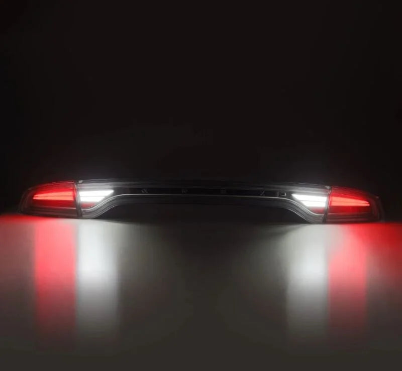 AlphaRex 15-23 Dodge Charger Nova-Series LED Tail Lights - Alpha-Black - Side View