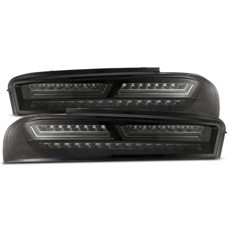 AlphaRex 16-18 Chevrolet Camaro PRO-Series LED Tail Lights Jet Black - Main Product View