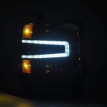 Load image into Gallery viewer, AlphaRex 16-18 Chevy 1500HD LUXX LED Proj Headlights Alpha-BK w/Seq Atv Lgt / SeqSig (Req PN 810023) - Back View