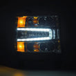 Load image into Gallery viewer, AlphaRex 16-18 Chevy 1500HD LUXX LED Proj Headlights Chrome w/Seq Actv Lgt / Seq Sig (Req PN 810023) - Back View