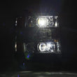 Load image into Gallery viewer, AlphaRex 16-18 Chevy 1500HD LUXX LED Proj Headlights Chrome w/Seq Actv Lgt / Seq Sig (Req PN 810023) - Installation View