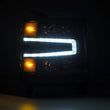 Load image into Gallery viewer, AlphaRex 16-18 Chevy 1500HD NOVA-Series LED Proj Headlights BK w/Actv Lgt/SeqSig &amp; DRL (Req 810023) - Side View