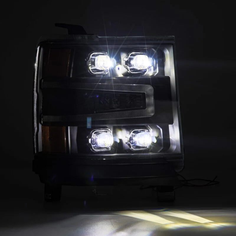 AlphaRex 16-18 Chevy 1500HD NOVA-Series LED Proj Headlights BK w/Actv Lgt/SeqSig & DRL (Req 810023) - Additional View 5