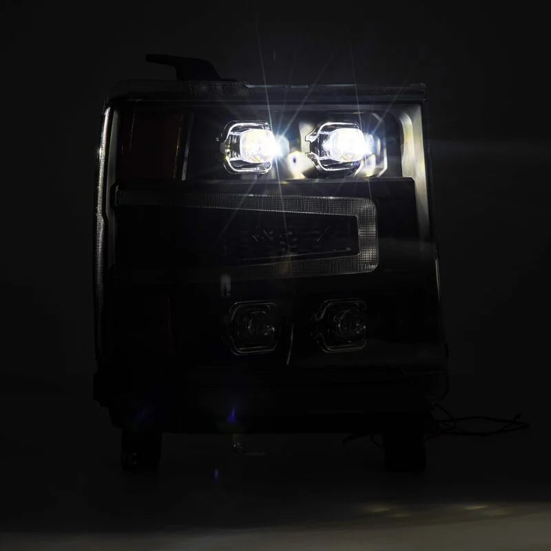 AlphaRex 16-18 Chevy 1500HD NOVA-Series LED Proj Headlights BK w/Actv Lgt/SeqSig & DRL (Req 810023) - Additional View 6