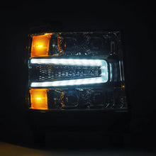 Load image into Gallery viewer, AlphaRex 16-18 Chevy 1500HD NOVA-Series LED Proj Headlights Chrm w/Actv Lgt/SeqSig &amp; DRL(Req 810023) - Back View