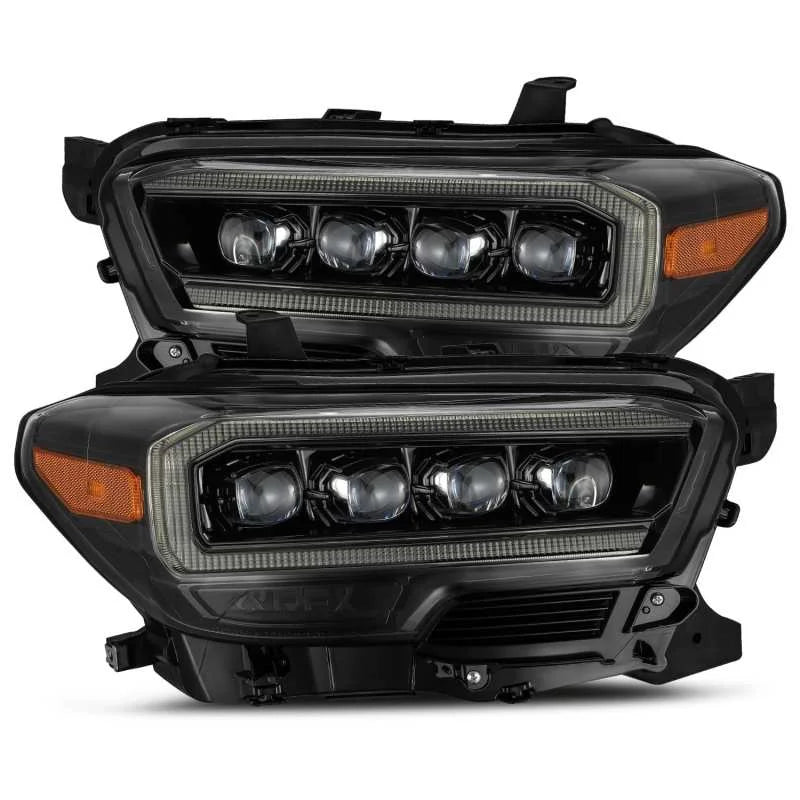 AlphaRex 16-20 Toyota Tacoma NOVA LED Projector Headlight Plank Style Alpha Black w/Activation Light - Main Product View