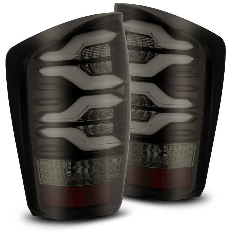 AlphaRex 16-20 Toyota Tacoma PRO-Series LED Tail Lights Jet Black - Side View