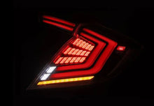 Load image into Gallery viewer, AlphaRex 16-21 Honda Civic Hatchback / Type-R FK8 Nova-Series LED Tail Lights (Pair) - Black - Back View