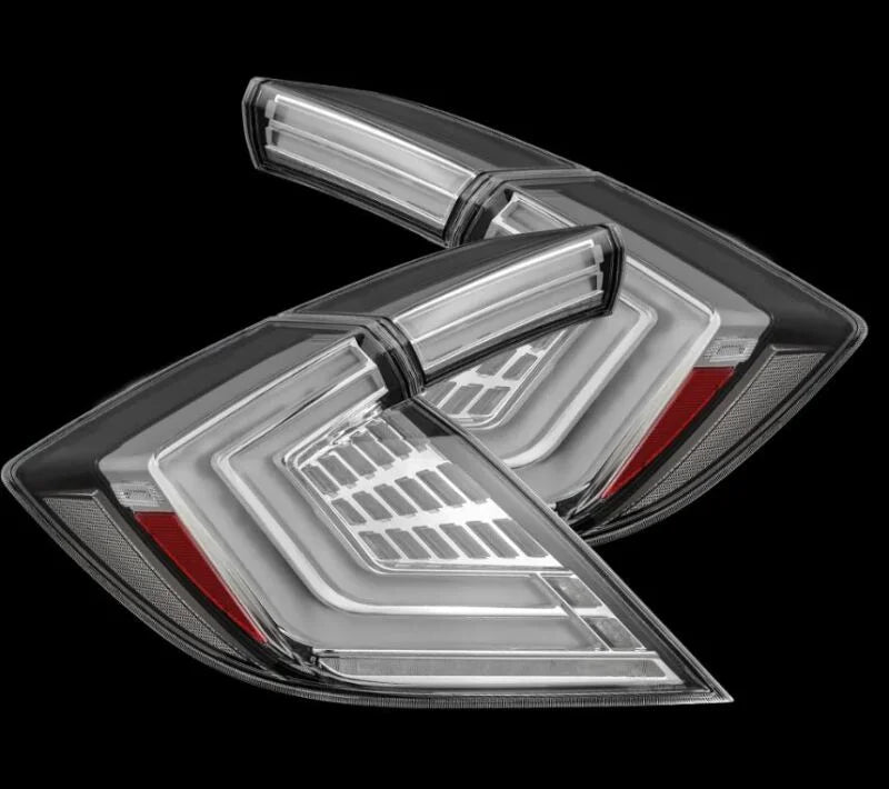 AlphaRex 16-21 Honda Civic Hatchback / Type-R FK8 Nova-Series LED Tail Lights (Pair) - Clear - Main Product View