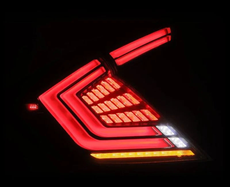 AlphaRex 16-21 Honda Civic Hatchback / Type-R FK8 Nova-Series LED Tail Lights - Black Smoke - Additional View 5