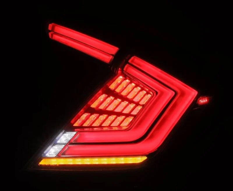 AlphaRex 16-21 Honda Civic Hatchback / Type-R FK8 Nova-Series LED Tail Lights - Clear Smoke - Additional View 5