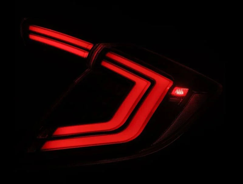 AlphaRex 16-21 Honda Civic Hatchback/ Type-R FK8 Nova-Series LED Tail Lights (Pair) - Alpha Black - Additional View 5