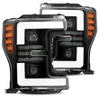 Load image into Gallery viewer, AlphaRex 17-19 Ford F-250 SD PRO-Series Proj Headlights Plank Style Black w/Activ Light/Seq Signal - Main Product View