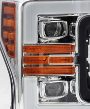 Load image into Gallery viewer, AlphaRex 17-19 Ford F-250 SD PRO-Series Proj Headlights Plank Style Chrome w/Activ Light/Seq Signal - Back View