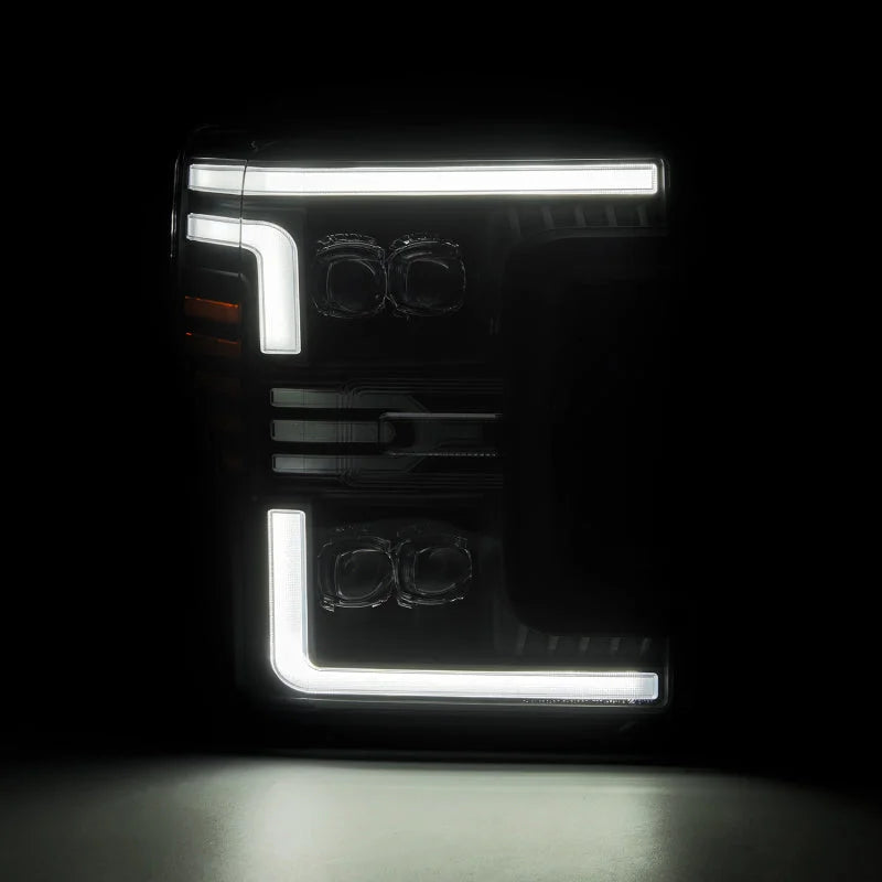 AlphaRex 17-19 Ford F-250/350/450 SD NOVA-Series LED Proj Headlights Alpha-Bk w/Acv Light SS & SBDRL - Additional View 5