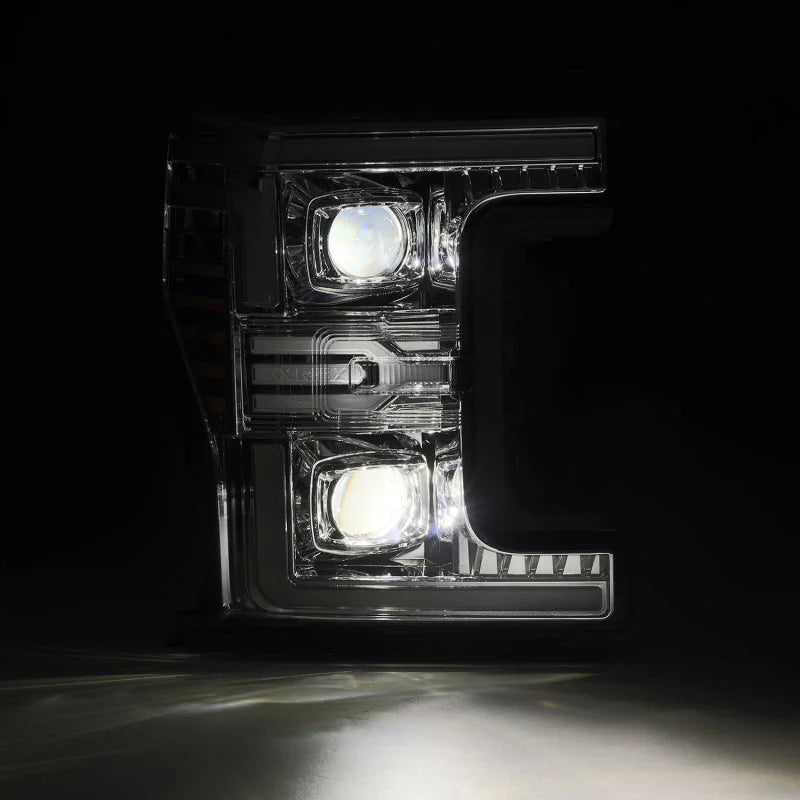 AlphaRex 17-19 Ford F-250/350/450/550 Super Duty LUXX-Series LED Proj Headlights Chrome w/SS & SBDRL - Additional View 6