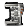 Load image into Gallery viewer, AlphaRex 17-19 Ford F-250/350/450/550 Super Duty NOVA-Series LED Proj Headlights Chrome w/SS &amp; SBDRL - Main Product View