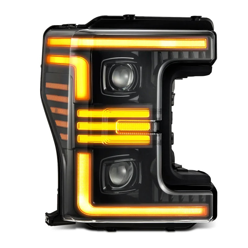 AlphaRex 17-19 Ford F-250/350/450/550 Super Duty PRO-Series Proj Headlights Alpha-Bk w/SS & DRL - Additional View 5