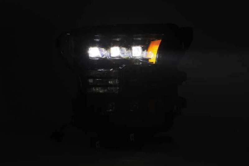AlphaRex 17-20 Ford Raptor NOVA LED Proj Headlights Plank Style Alpha Black w/Activ Light/Seq Signal - Additional View 5
