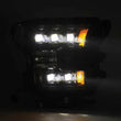 Load image into Gallery viewer, AlphaRex 17-20 Ford Raptor NOVA LED Proj Headlights Plank Style Alpha Black w/Activ Light/Seq Signal - Additional View 6