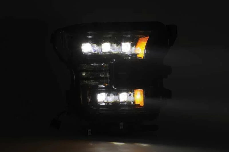 AlphaRex 17-20 Ford Raptor NOVA LED Proj Headlights Plank Style Alpha Black w/Activ Light/Seq Signal - Additional View 6