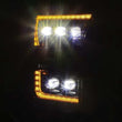 Load image into Gallery viewer, AlphaRex 17-20 Ford Raptor NOVA LED Proj Headlights Plank Style Alpha Black w/Activ Light/Seq Signal - Additional View 7