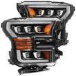 Load image into Gallery viewer, AlphaRex 17-20 Ford Raptor NOVA LED Proj Headlights Plank Style Matte Black w/Activ Light/Seq Signal - Main Product View