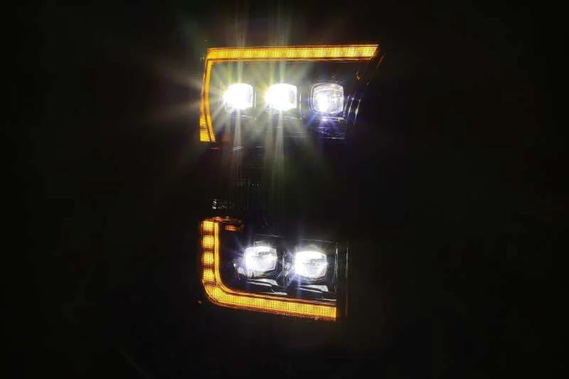 AlphaRex 17-20 Ford Raptor NOVA LED Proj Headlights Plank Style Matte Black w/Activ Light/Seq Signal - Additional View 7