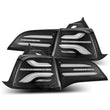 Load image into Gallery viewer, AlphaRex 17-22 Tesla Model 3 PRO-Series LED Tail Lights Jet Black w/Seq Sig - Main Product View