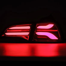 Load image into Gallery viewer, AlphaRex 17-22 Tesla Model 3 PRO-Series LED Tail Lights Jet Black w/Seq Sig - Additional View 5