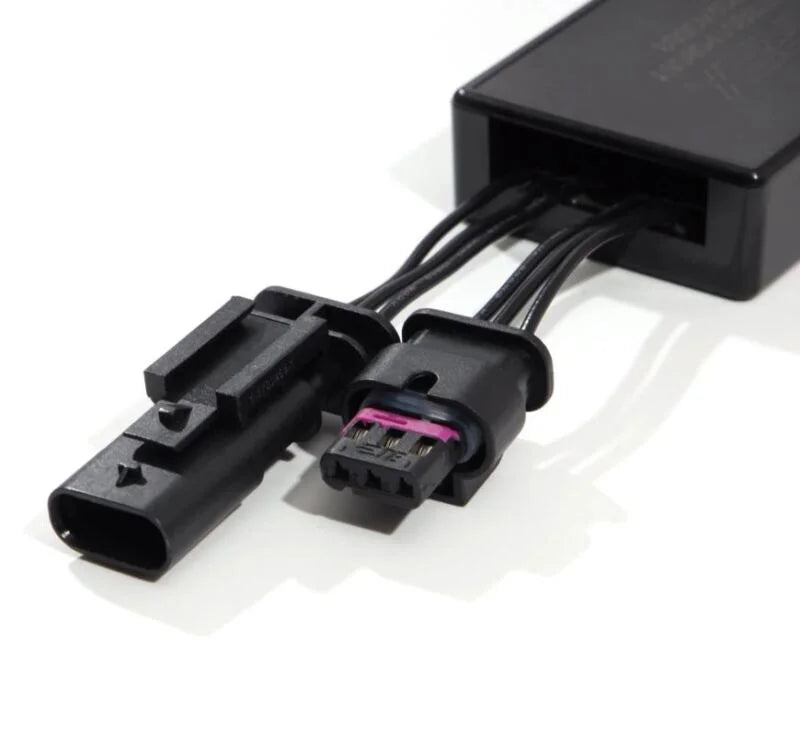 AlphaRex 17-23 Tesla Model 3/Y Stock Reflector Headlights to ARX Fog Lights Decoder Wiring Adapter - Side View