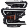 Load image into Gallery viewer, AlphaRex 18-19 Ford F-150 NOVA LED Proj Headlights Plank Style Matte Black w/Activ Light/Seq Signal - Main Product View