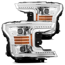 Load image into Gallery viewer, AlphaRex 18-19 Ford F-150 PRO-Series Projector Headlights Plank Style Chrm w/Activ Light/Seq Signal - Main Product View