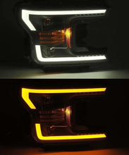 Load image into Gallery viewer, AlphaRex 18-20 Ford F-150 LUXX LED Proj Headlights Plank Style Chrome w/Activ Light/DRL - Detail View