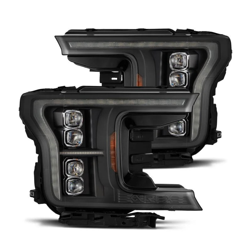 AlphaRex 18-20 Ford F-150 NOVA LED Proj Headlight  Blk (14th Gen G2 Style) - Main Product View