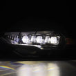 Load image into Gallery viewer, AlphaRex 18-20 Ford Mustang NOVA LED Proj Headlights Black w/Activ Light/Seq Signal/Switch DRL - Back View