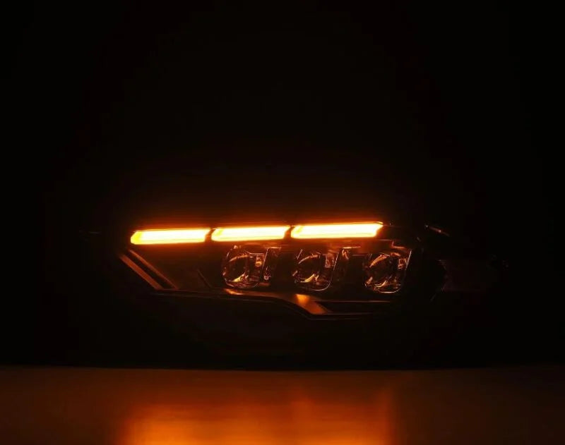 AlphaRex 18-20 Ford Mustang NOVA LED Proj Headlights Black w/Activ Light/Seq Signal/Switch DRL - Installation View