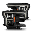Load image into Gallery viewer, AlphaRex 18-21 Ford F150 PRO-Series Projector Headlights - Black w/DRL &amp; Seq Signal - Main Product View