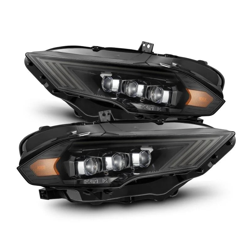 AlphaRex 18-22 Ford Mustang NOVA-Series LED Projector Headlights Alpha-Black - Main Product View
