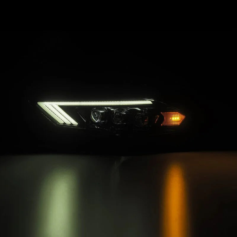 AlphaRex 18-22 Ford Mustang NOVA-Series LED Projector Headlights Alpha-Black - Installation View