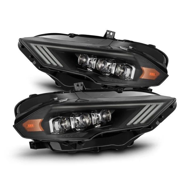 AlphaRex 18-22 Ford Mustang NOVA-Series LED Projector Headlights Black - Main Product View