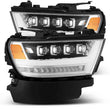 Load image into Gallery viewer, AlphaRex 19-20 Ram 1500HD NOVA LED Proj Headlights Plank Style Chrome w/Activ Light/Seq Signal/DRL - Main Product View