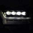 Load image into Gallery viewer, AlphaRex 19-20 Ram 1500HD NOVA LED Proj Headlights Plank Style Gloss Blk w/Activ Lght/Seq Signal/DRL - Installation View