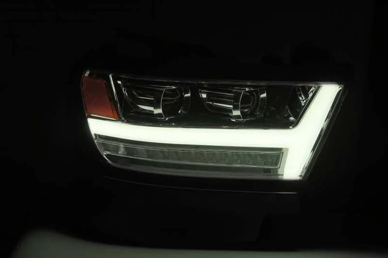AlphaRex 19-20 Ram 1500HD PRO-Series Proj Headlight Plnk Styl Chrm w/Activ Light/Seq Signal/Plnk DRL - Installation View