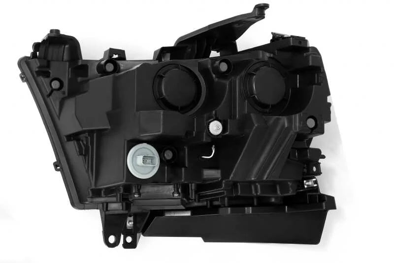 AlphaRex 19-20 Ram 1500HD PRO-Series Proj Headlights Plnk Style Jet Blk w/Activ Light/Seq Signal/DRL - Side View