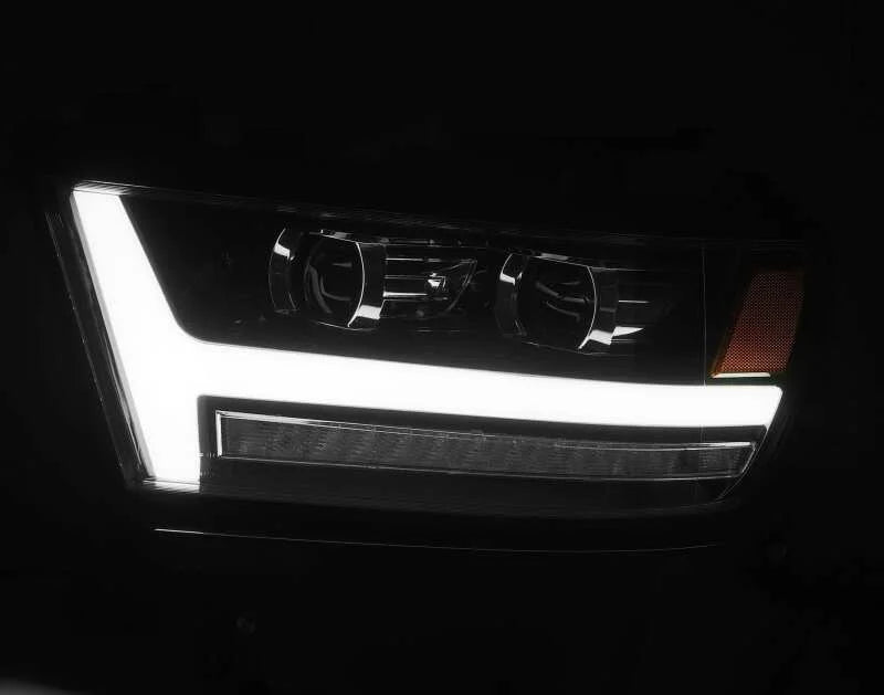 AlphaRex 19-20 Ram 1500HD PRO-Series Proj Headlights Plnk Style Jet Blk w/Activ Light/Seq Signal/DRL - Installation View