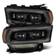 Load image into Gallery viewer, AlphaRex 19-21 Ram 2500 LUXX LED Proj Headlights Plank Style Alpha Blk w/Activ Light/Seq Signal/DRL - Main Product View